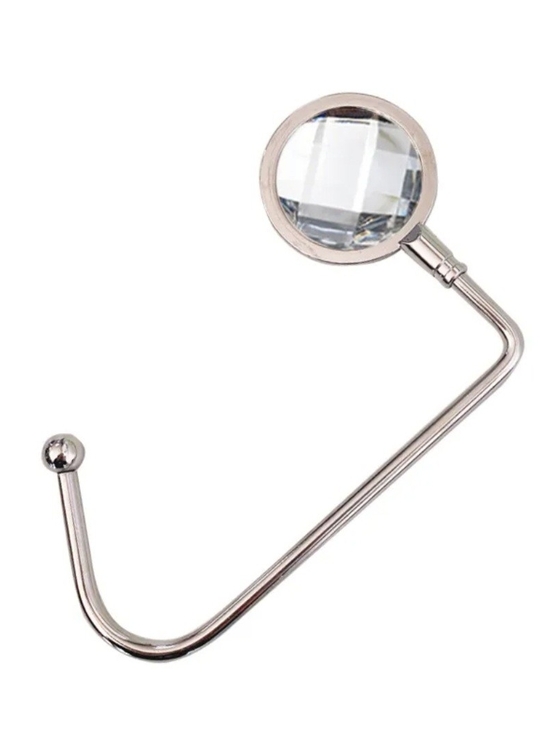 None Handbags - Purse Hook Rhinestone In White/Clear Handbag Hanger